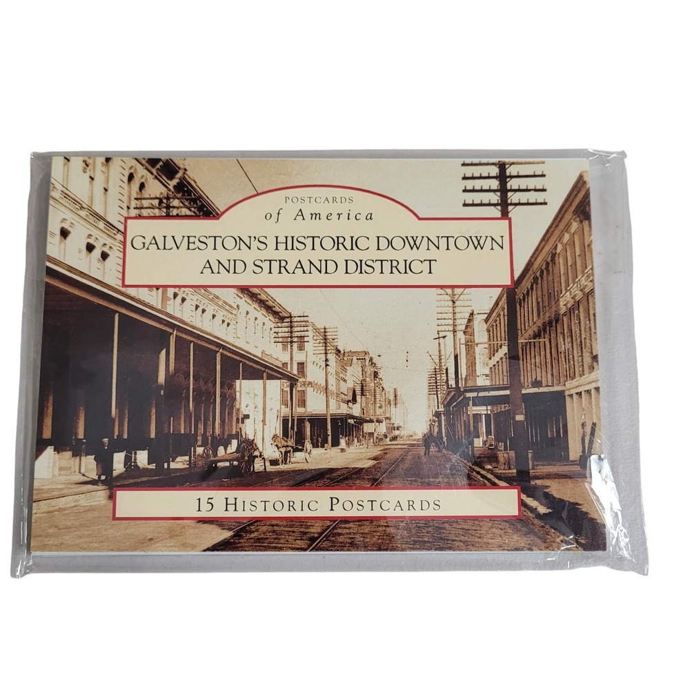 Arcadia Postcards of America Galveston Historic Downtown Strand Set 15 New
